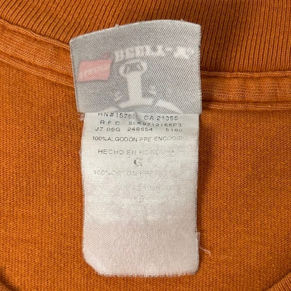 Rare Vintage Y2K Hanes Beefy-T Apple Center Logo T-Shirt - Picture 7 of 8